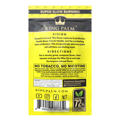 King Palm Mini Size Flavored Real Leaf Rolls - Pack of 5