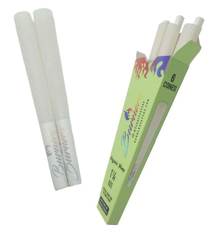 BURNERS Pre-Rolled Cones - 1 1/4 Size - Pack of 6 Cones