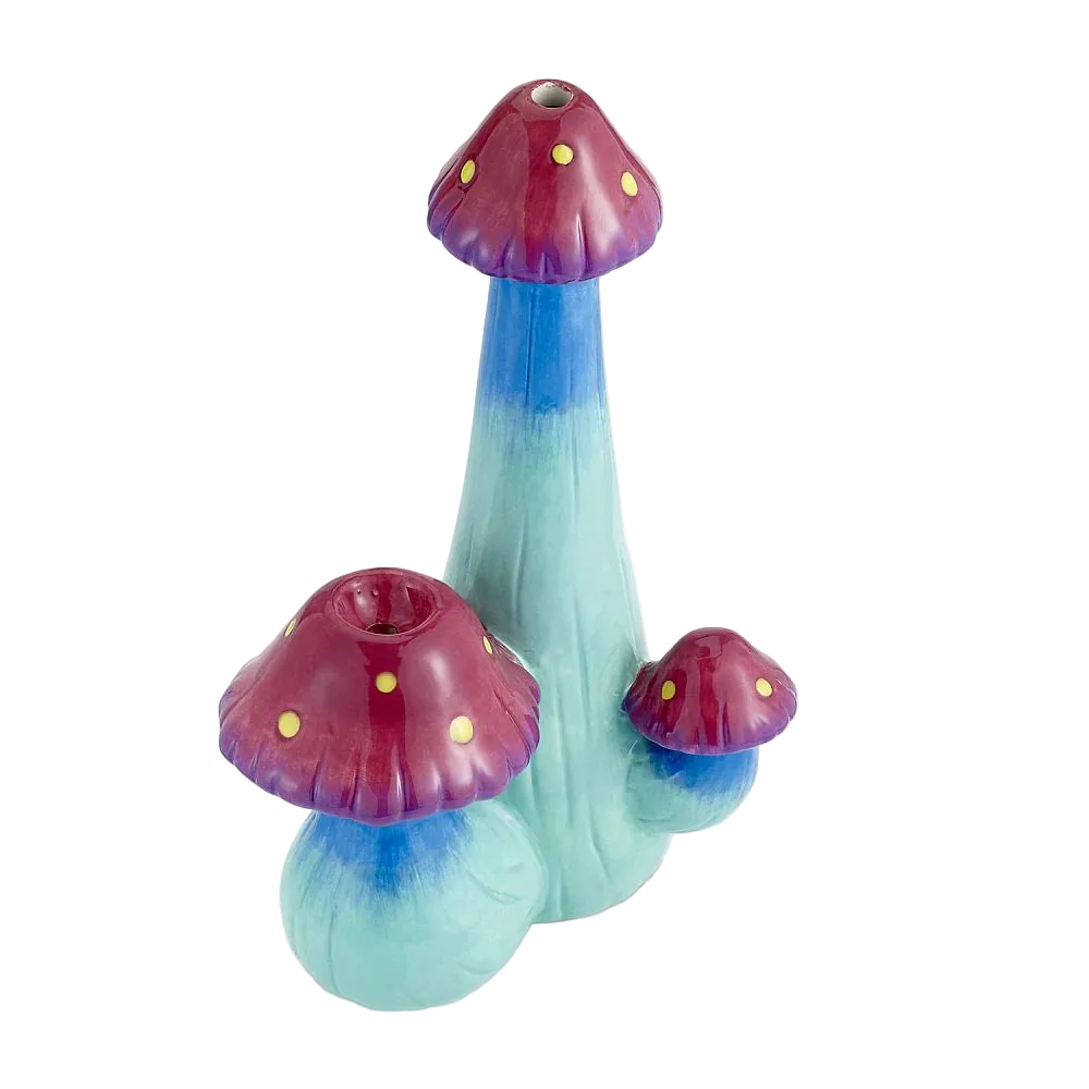 Triple Mushroom Ceramic Pipe