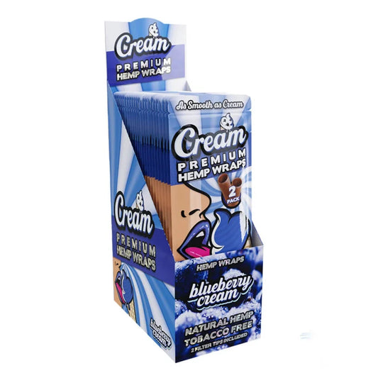 Cream Premium Terpene Infused Hemp Wraps - Pack of 2