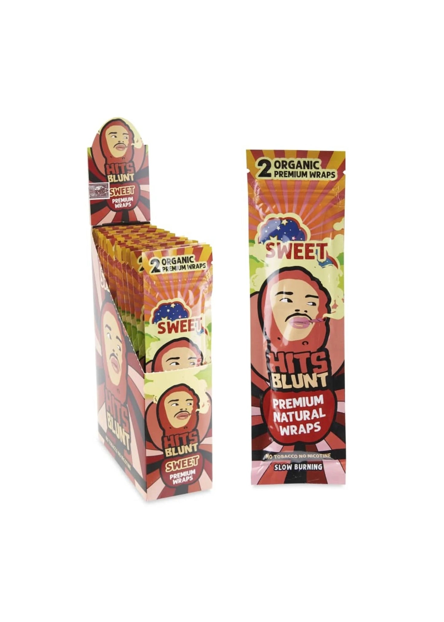 Hits Blunt Organic Premium Rolling Paper Wraps - Pack of 2