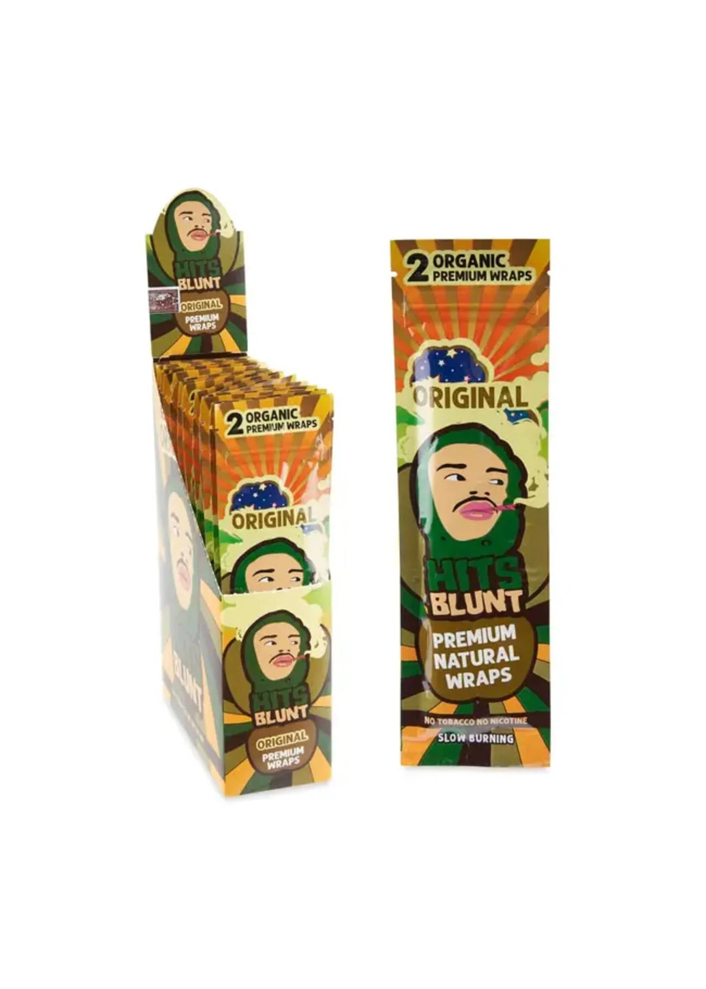 Hits Blunt Organic Premium Rolling Paper Wraps - Pack of 2