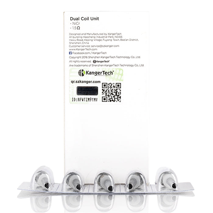 Kangertech Upgraded Dual coils 5 Pack