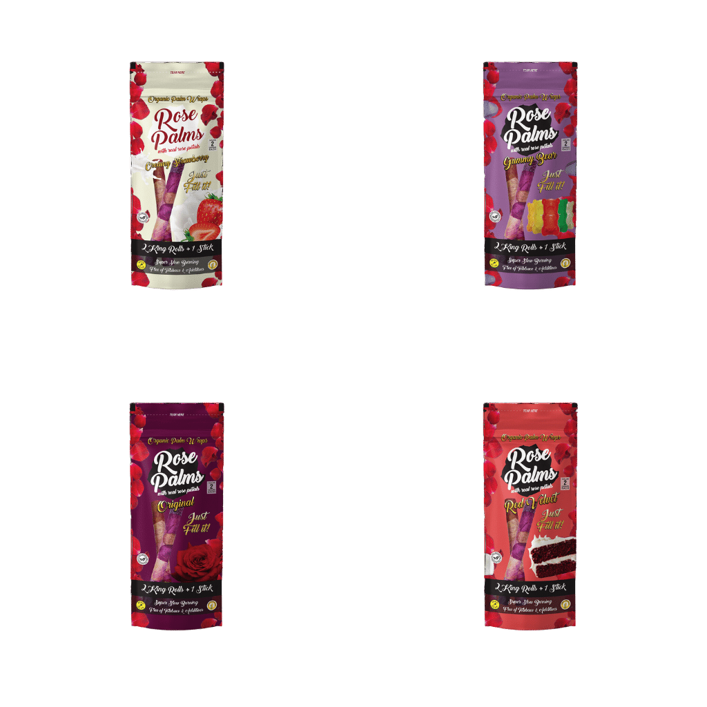 Rose Palms King Size Organic Pre-Rolled Rolls - Pack of 2