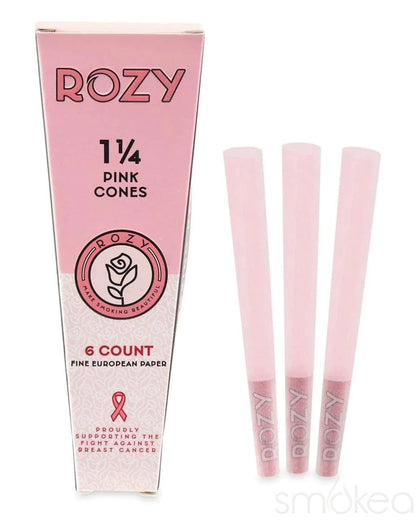 Rozy Pre-Rolled 1 1/4 Size Pink Cones - Pack of 6