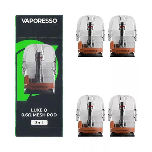 Vaporesso Luxe Q 3ML Refillable Replacement Mesh Pod - Pack of 4