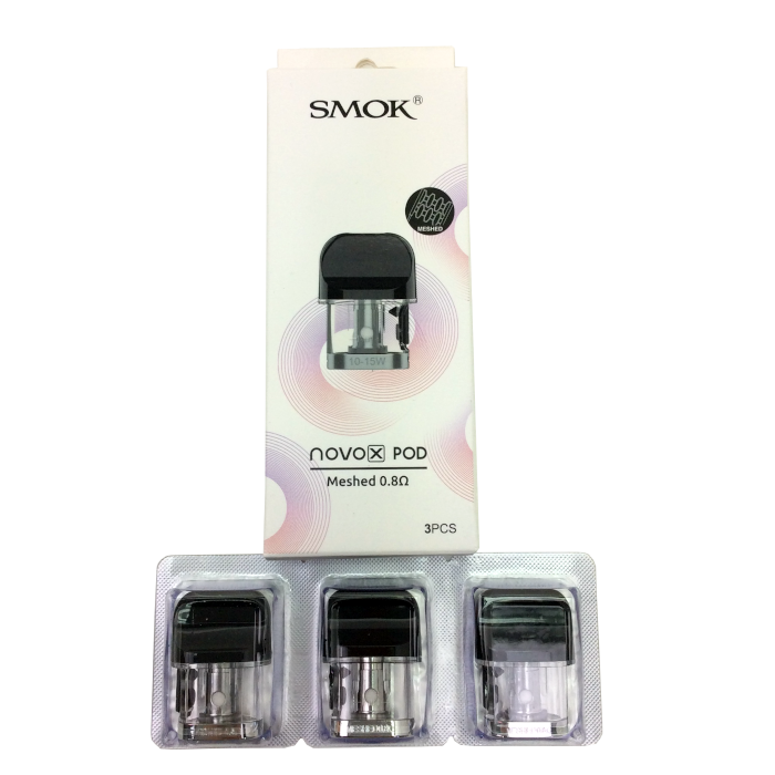 SMOK Novo X Replacement Pods Meshed .8ohms (3 Pack)